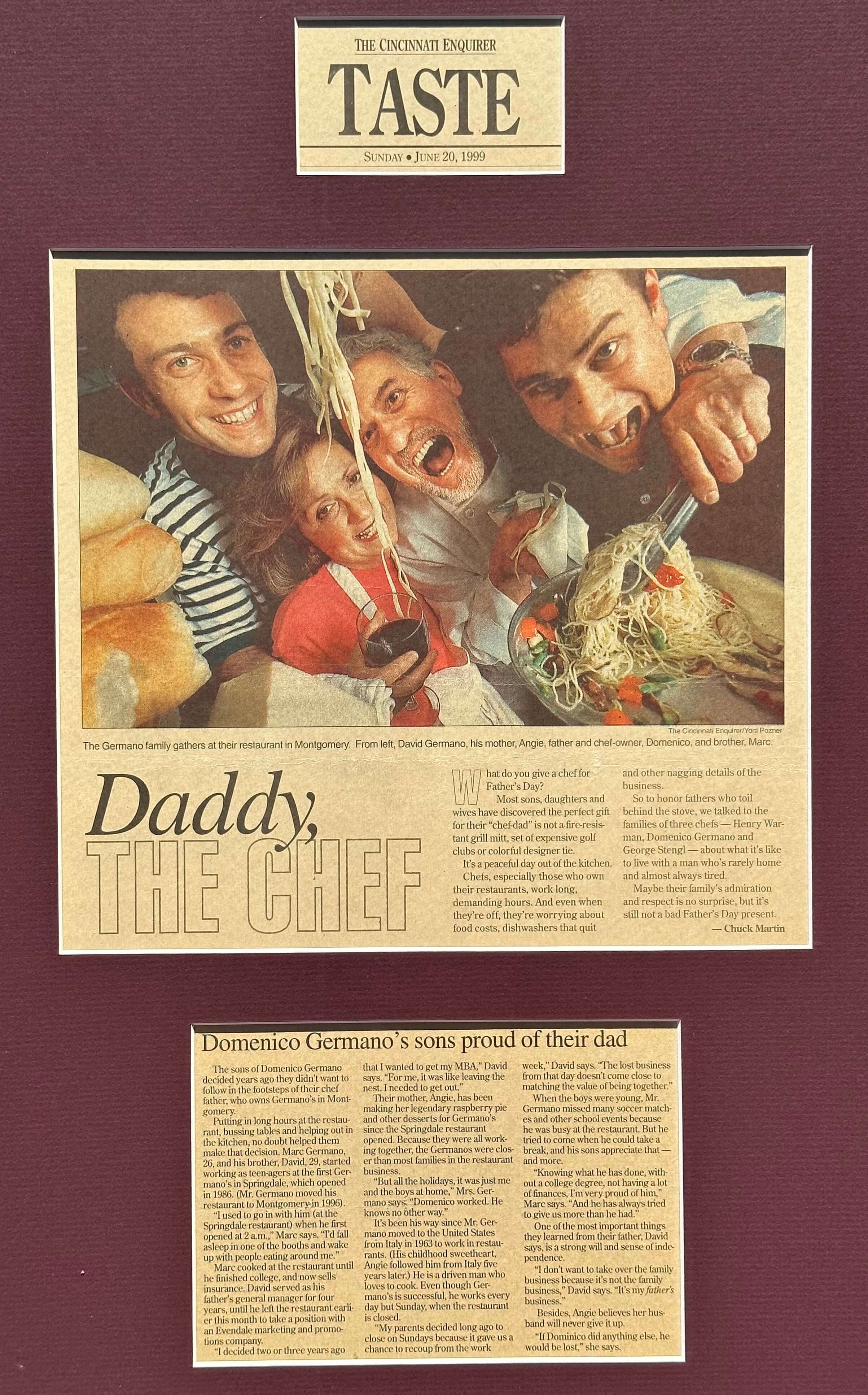 Germanos 1999 Cincinnati Enquirer Taste Article