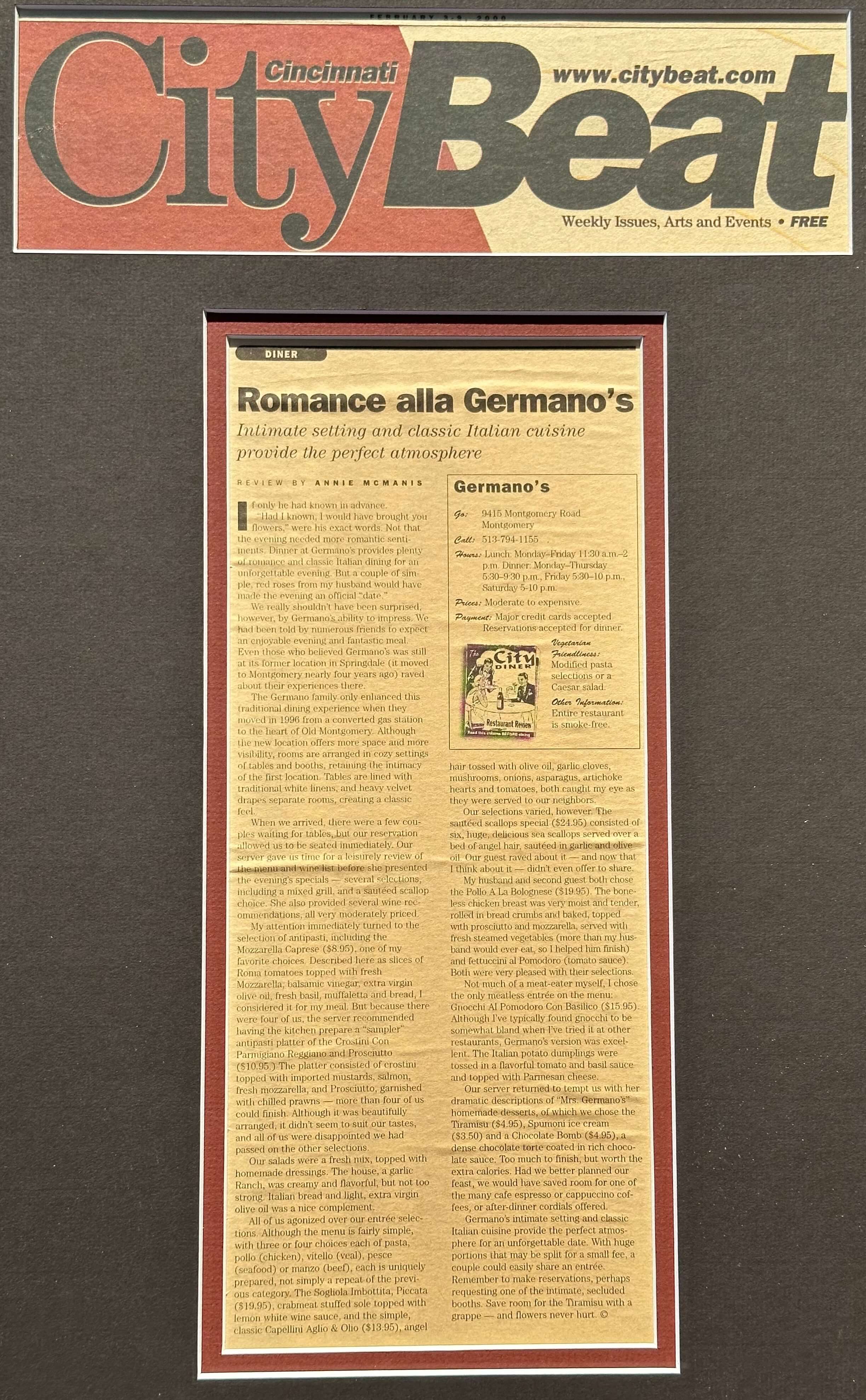 Germanos 2000 Cincinnati Beat Review article