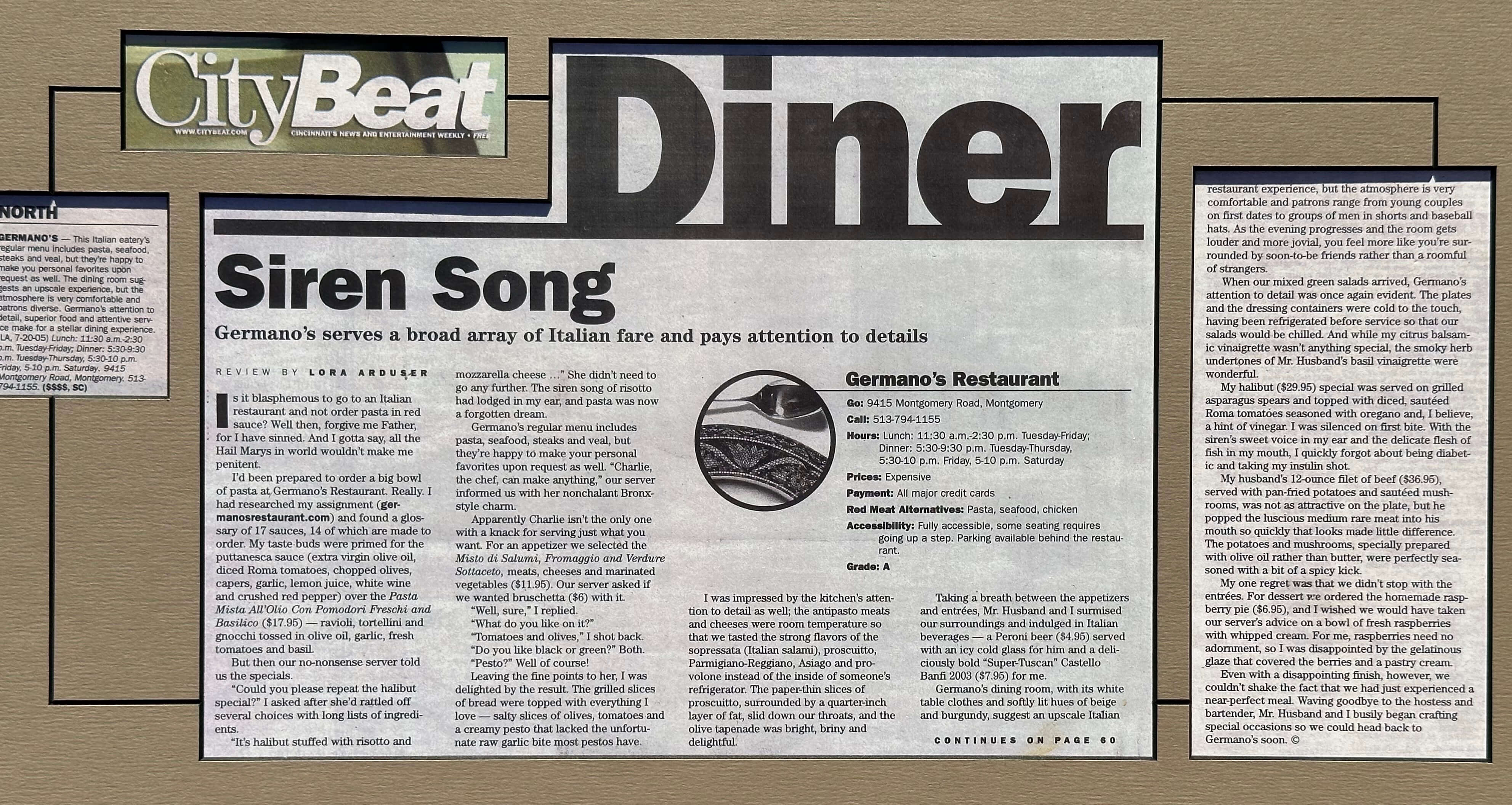 Germanos 2005 Cincinnati Beat Review