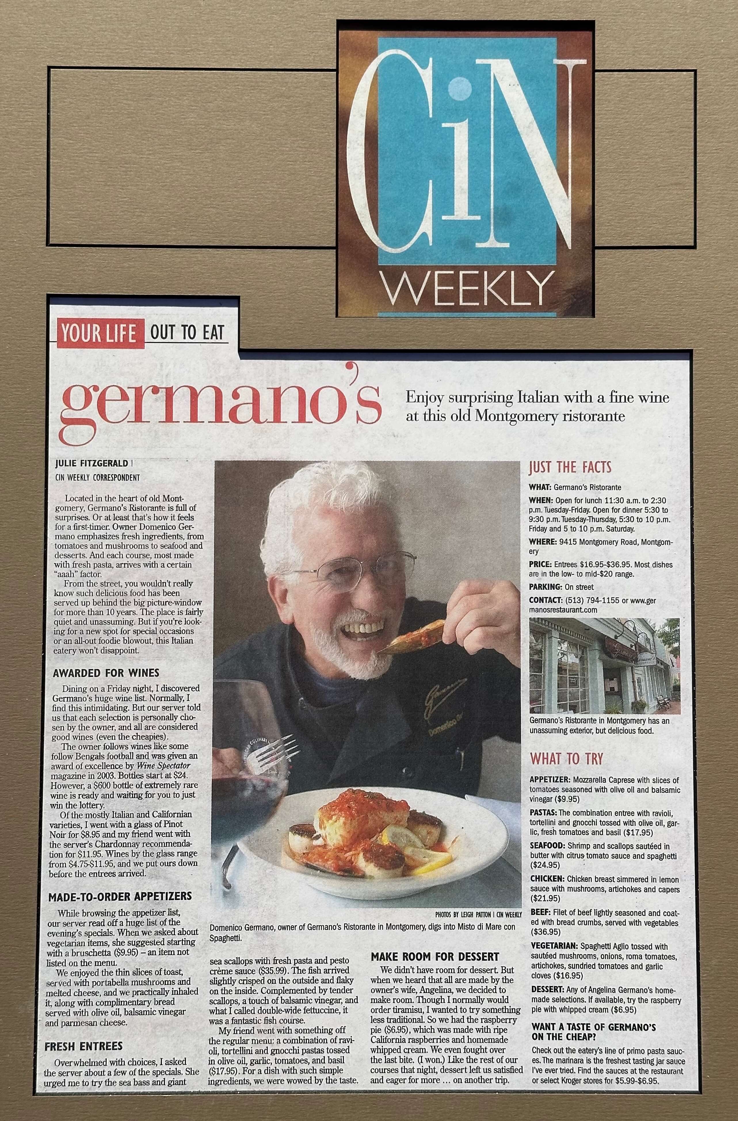 Germanos 2009 Cin Weekly Review